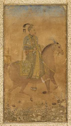 Sultan Abdullah Qutb Shah 1614-74 zu Pferd, ca. 1635