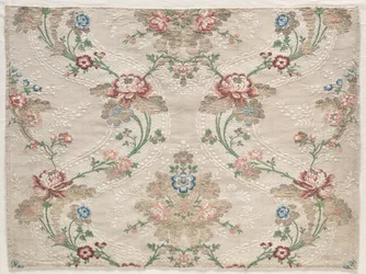 Taffetafragment, ca. 1730
