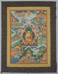 Tangka mit Buddha, 19. Jahrhundert