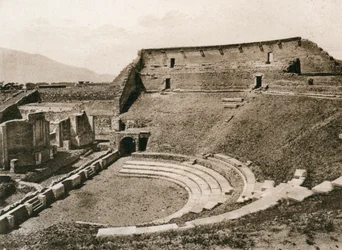 Teatro tragico, Pompeji, Italien, um 1900er Jahre
