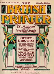 Der britische Drucker - Werbung, 1916