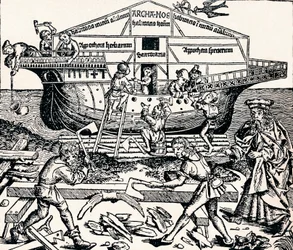 Der Bau der Arche unter der Aufsicht von Noah, 1493, 1903