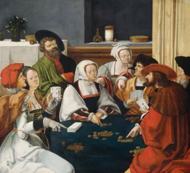 Die Kartenspieler, wahrscheinlich ca. 1550-1599