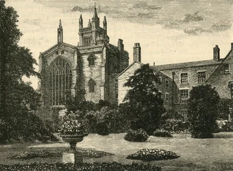 Die College-Kapelle, vom Garten des Wächters, 1898
