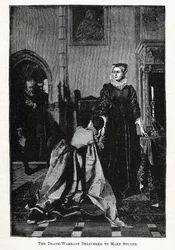 Der Todesbefehl an Maria Stuart überbracht, 1882