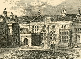 Das Äußere der Halle, Charterhouse, um 1872