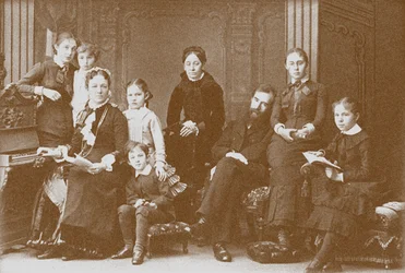 Die Familie des Sammlers, Mäzens und Gründers der Galerie Pavel Tretyakov