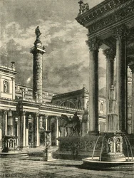 Das Forum und die Säule des Trajan (Restaurierung), 1890