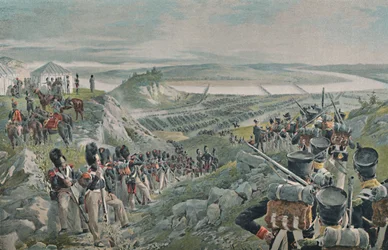Die französische Armee überquert den Njemen, 1812