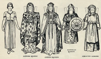 Die Galerie der britischen Kostüme: Die Kleidung der Dänen und späteren Angelsachsen, um 1934