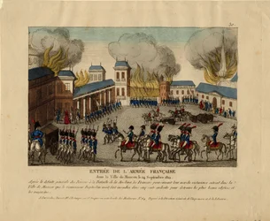 Die Grande Armée betritt die Stadt Moskau, 1812