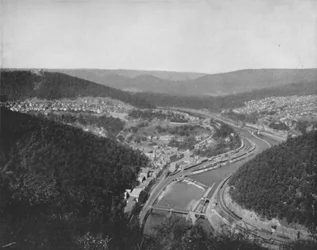 Die große Schleife bei Mauch Chunk, 19. Jahrhundert