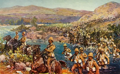 Die große Umgehungsbewegung - Überquerung des Riet, 1901
