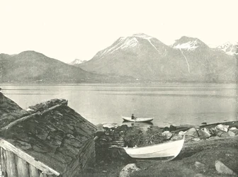 Der Hardangerfjord bei Rosendal, Norwegen, 1895