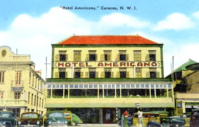 Das Hotel Americano, Curaçao, Niederländische Antillen, ca. 1900er