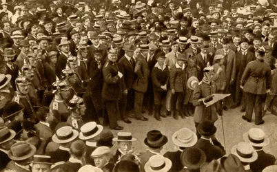 Die Kriegserklärung des Kaisers gegen Großbritannien...Berlin, Deutschland, 4. August 1914