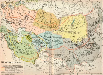 Das mongolische Reich vom 12. bis 15. Jahrhundert, ca. 1903, 1904