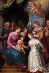 Die mystische Hochzeit der heiligen Katharina, 17. Jahrhundert
