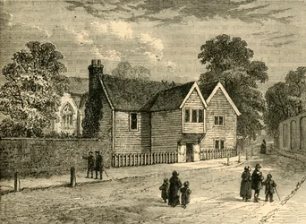 Das alte Pfarrhaus, Stoke Newington, 1858, um 1876