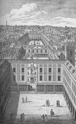 Das alte St. Thomas Krankenhaus in Bermondsey, das die früheren klösterlichen Gebäude 1701 ersetzte
