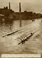 Das Oxford und Cambridge Bootsrennen, London, 1923