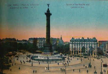 Der Place de la Bastille und die Julisäule, Paris, ca. 1920