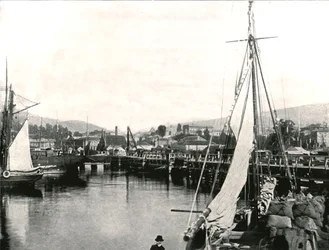 Der Hafen von Hobart, Tasmanien, Australien, 1895