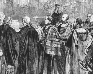 Der Prinz von Wales nimmt zum ersten Mal seinen Platz im House of Lords ein...1863, 1901