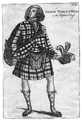 Der Prinz von Wales, der zukünftige König George IV 1762-1830, im Highland-Kleid