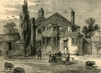 The Queens Head and Artichoke, um 1876