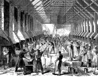Die Werke der Eisenbahngesellschaft, Oldbury, West Midlands, 1869
