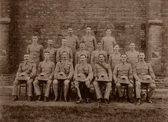 Die Regimentspolizei der 1. Royal Munster Fusiliers, Rangoon, Burma, 1913