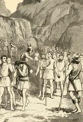 Die Römer passieren unter dem Joch bei den Caudinischen Gabeln, 1890