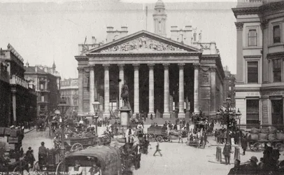 Die Royal Exchange, London, spätes 19. oder frühes 20. Jahrhundert