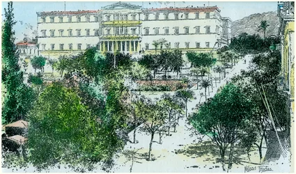 Der Königspalast, Athen, Griechenland, um 1890