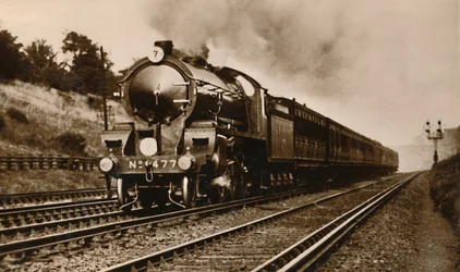 Der S.R. West of England Express passiert Earlsfield, frühes 20. Jahrhundert