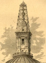 Das Gerüst und die Sternwarte auf St. Pauls im Jahr 1848, 1897