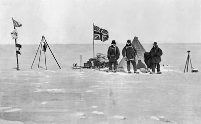 Das Shackleton-Lager, Antarktis, Weihnachtstag, 1908