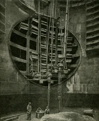 Der Schacht zum Eingang des Blackwall-Tunnels, 1901