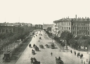 Die Vesterbrogade, Kopenhagen, Dänemark, 1895