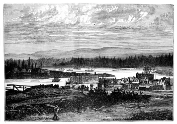 Die westlichen Vororte von Victoria, Vancouver Island, Kanada, ca. 1888