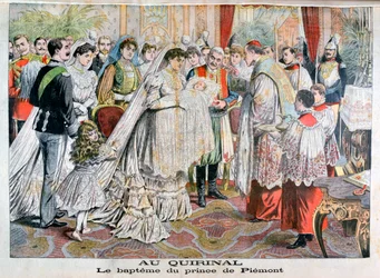 Die Taufe des Prinzen von Piemont, Quirinalspalast, Rom, 1904