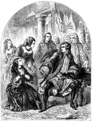 Die Gräfin von Derwentwater bittet um das Leben ihres Mannes