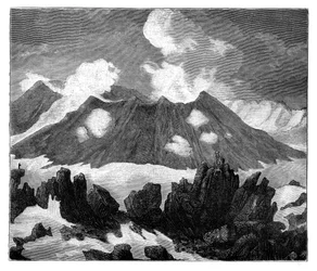 Der Krater des Vulkans Hekla, Island, um 1890