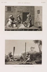 Der Hersteller von Pfeifenstielen, der Tabakzerkleinerer