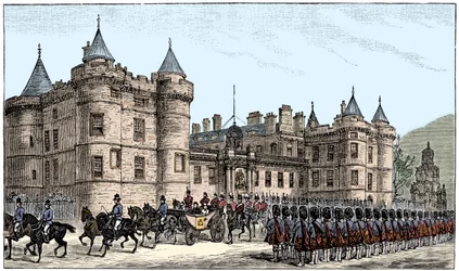 Die Königin verlässt den Holyrood Palace, Edinburgh
