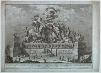 Die Darstellung des Ätna mit der Schmiede des Vulkan