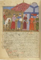 Die Belagerung von Peking. Miniatur aus Jami al-tawarikh Universalgeschichte, ca. 1430