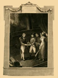 Die Kapitulation von Buonaparte an Bord der Bellerophon