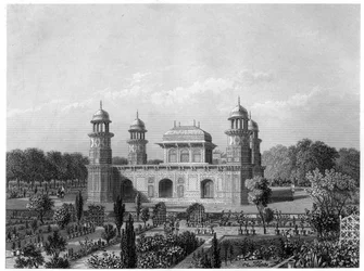 Das Grabmal von Itimad-Ud-Daula, Agra, Indien, ca. 1860